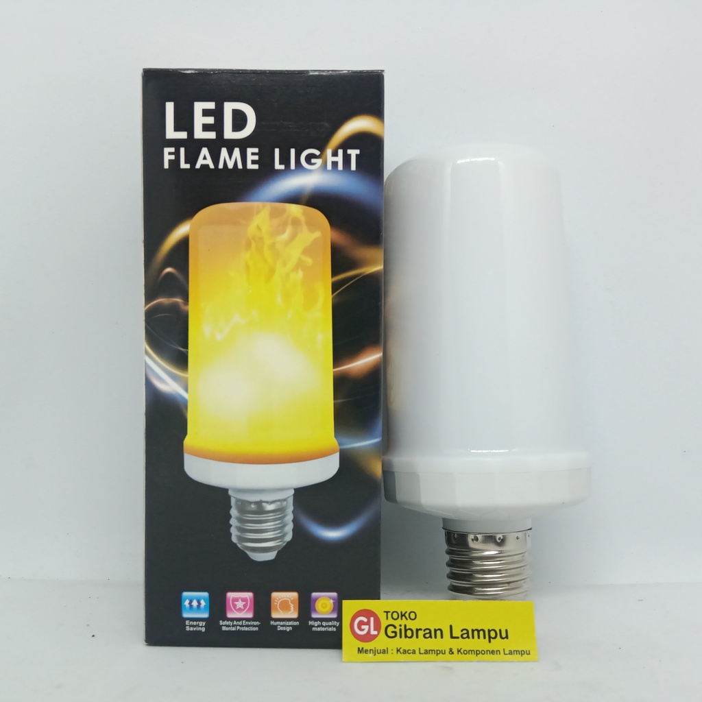 Lampu LED Obor Api - LED Kuning Bohlam Efek Api - LED Flame Light