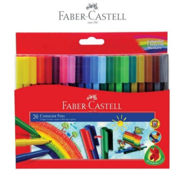 

Faber Castell Connector Pen 20 warna / Spidol warna Faber Castell 20 warna
