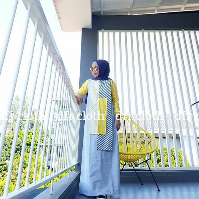 PRELOVED Abaya Polka stripe dfr.cloth