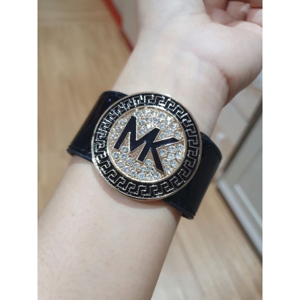 Gelang Kulit Mk Hitam Premium quality Gelang branded wanita kualitas import 88701