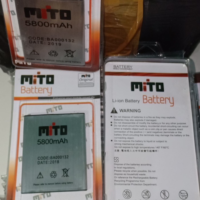 Battery Batre Baterai Mito A880 A990 BA000132