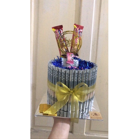 Money Cake Uang Asli 2000 50 Lembar Plus Beng-Beng