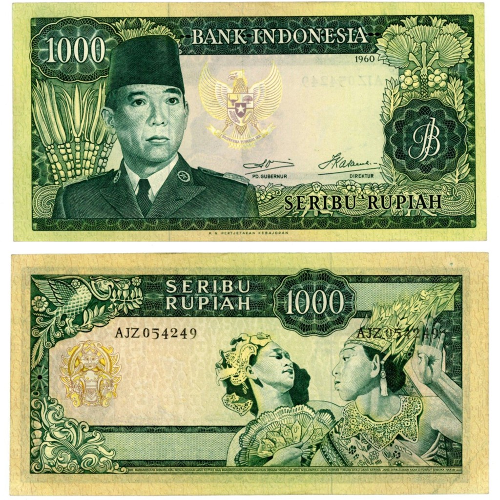 Uang Kuno Uang Lama 1000 Sukarno ASLI 1960
