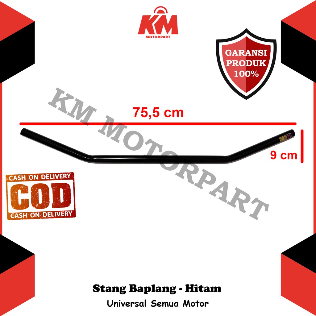 Stang Baplang Panjang 75,5 cm Stir Modif Setang Variasi Racing Motor Vixion R15 Megapro Tiger RxKing