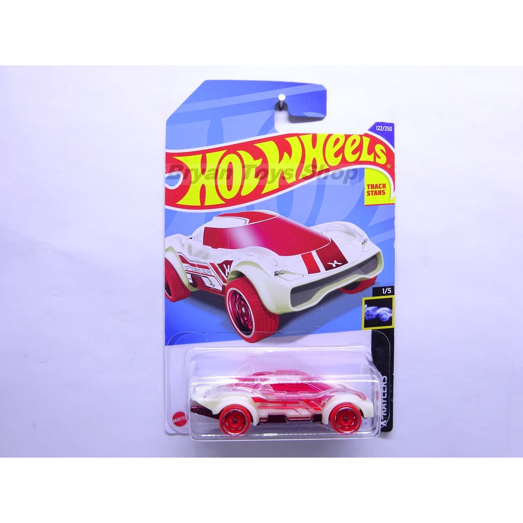 Hot Wheels Cosmic Coupe Merah - Glow in The Dark