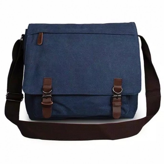 Tas Selempang Kanvas / Postman Bag Kanvas Pria Import Quality L027