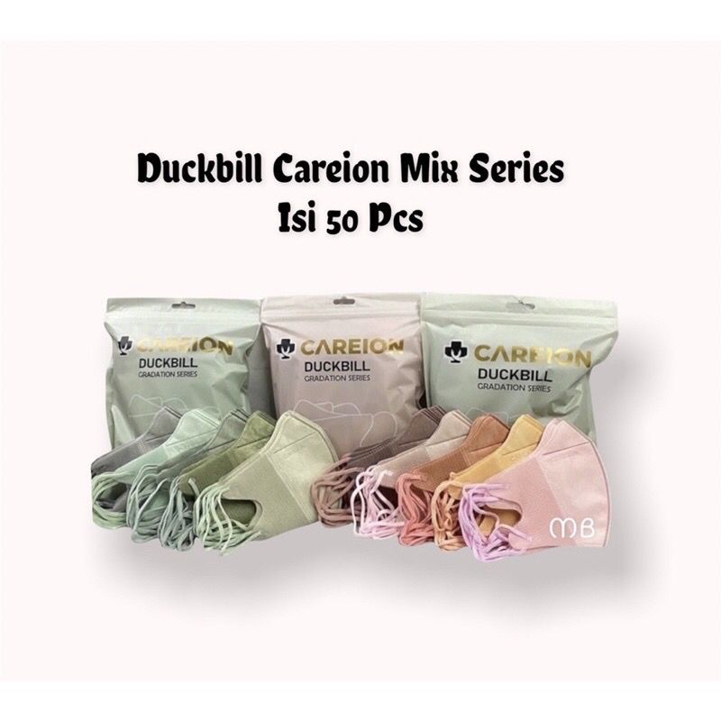 Masker Duckbil Mix Warna isi 50 Careion Gradation Series