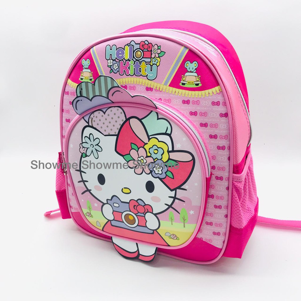 SHOWME TAS RANSEL ANAK SEKOLAH PAUD - TK 13INCI TIMBUL KUALITAS PREMIUM KITTY - HELLO KITTI BAHAN TEIGA