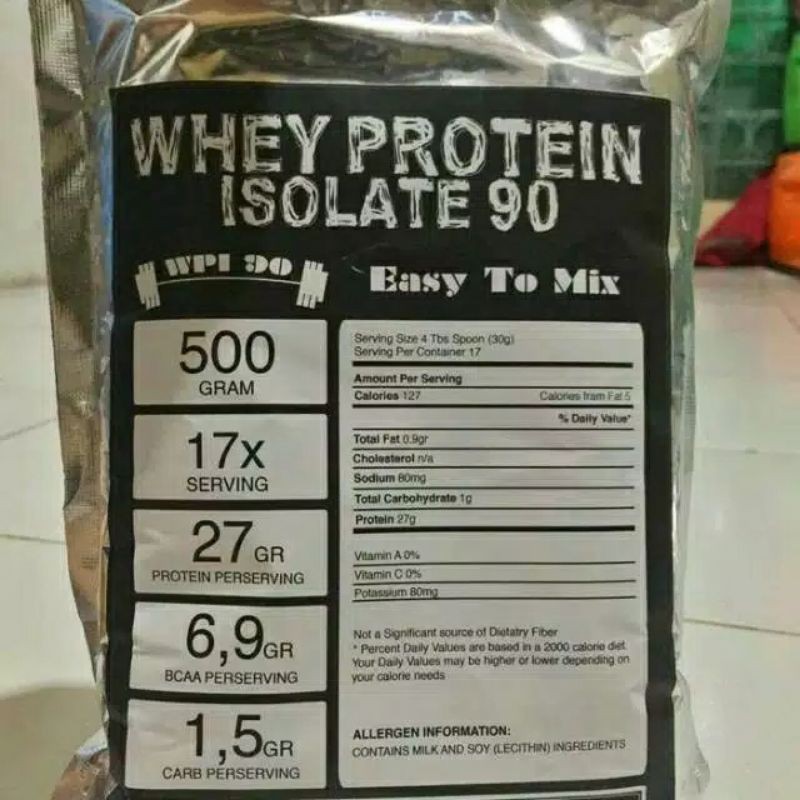 Susu Protein 500gram Whey Protein Isolate WPI 90 Whey Protein Isolate 90 WPI90 500 gr  Whey Original
