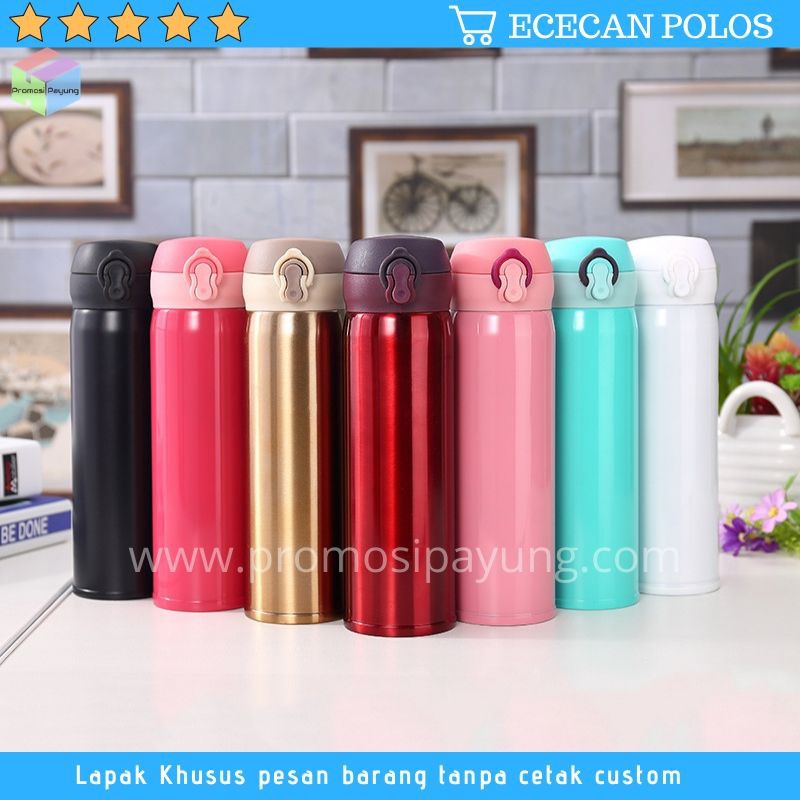 Termos Niagara Kancing Polos 500 ml Thermos Tumbler Panas Dingin Botol Vacuum Flask Stainles TC001