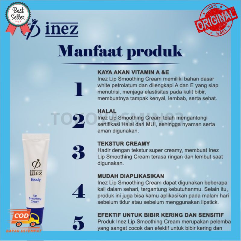 Inez Lip Smoothing Cream Murah