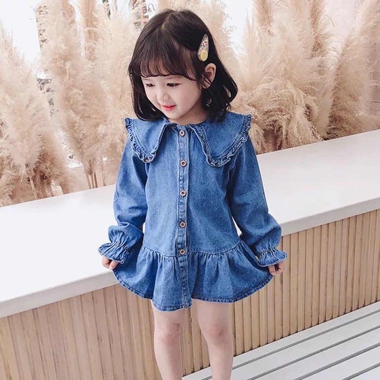 BLOUSE LISA KEMEJA ANAK PEREMPUAN 2-5 Tahun Kemeja Jeans Anak