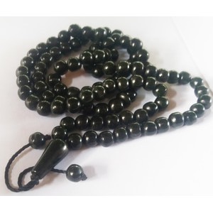 Tasbih Giok Black Jade Aceh 99 Butir Bahan Terapi