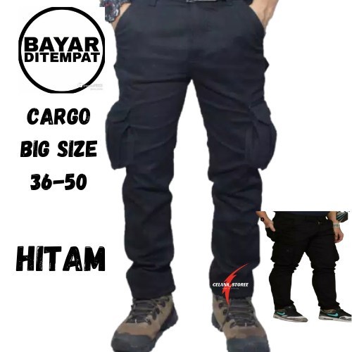 celana cargo jumbo pria/celana cargo pria/celana cargo pria ukuran 36-50/celana cargo jumbo