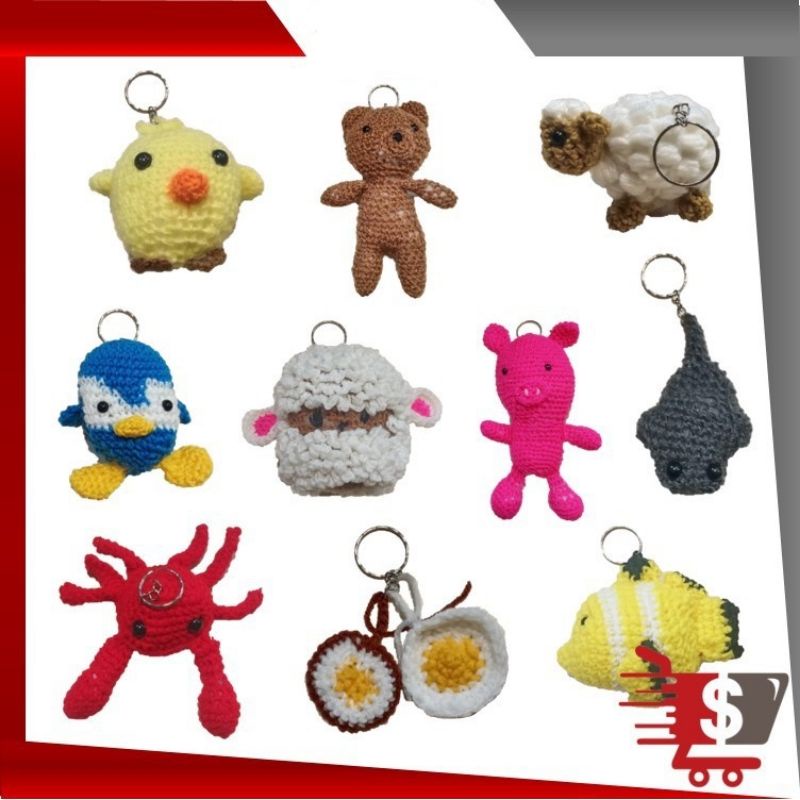BPT - B8052 Gantungan Boneka Rajut Handmade / Souvenir / Boneka Kartun / Boneka Handmade