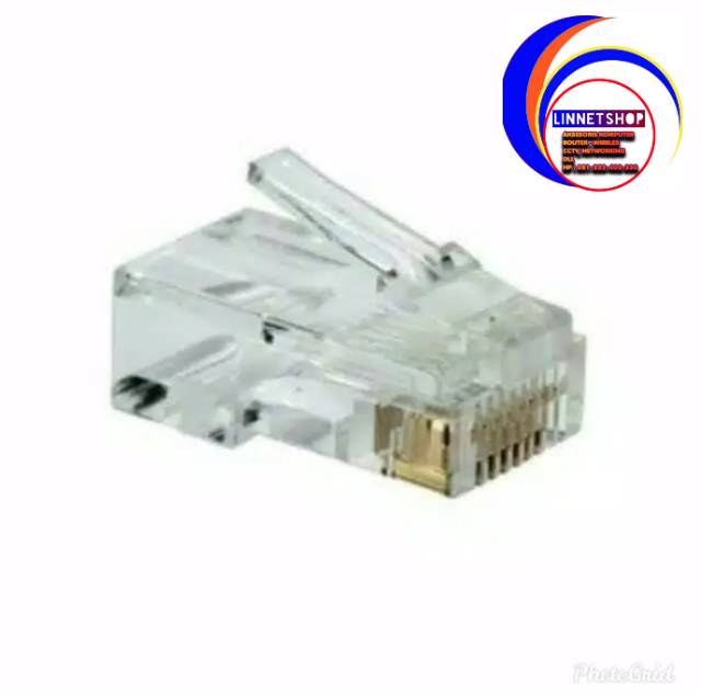 Konektor Rj45 Lan / Rj 45 isi 100 pcs untuk cat5e merk random