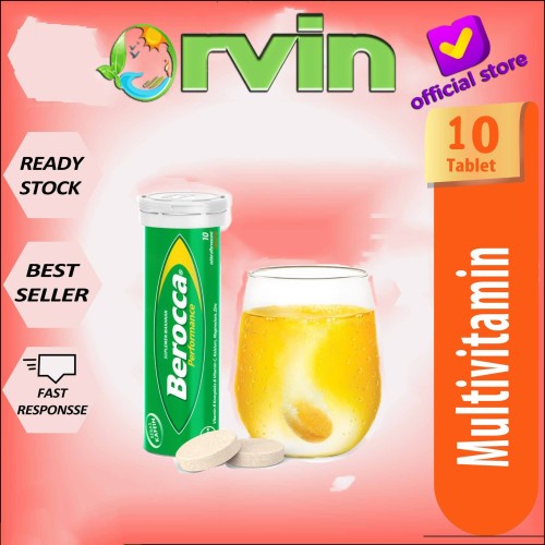 Terlaris Berocca Effervecent Plus Ginseng 10 Tablet Multivitamin B Kompleks