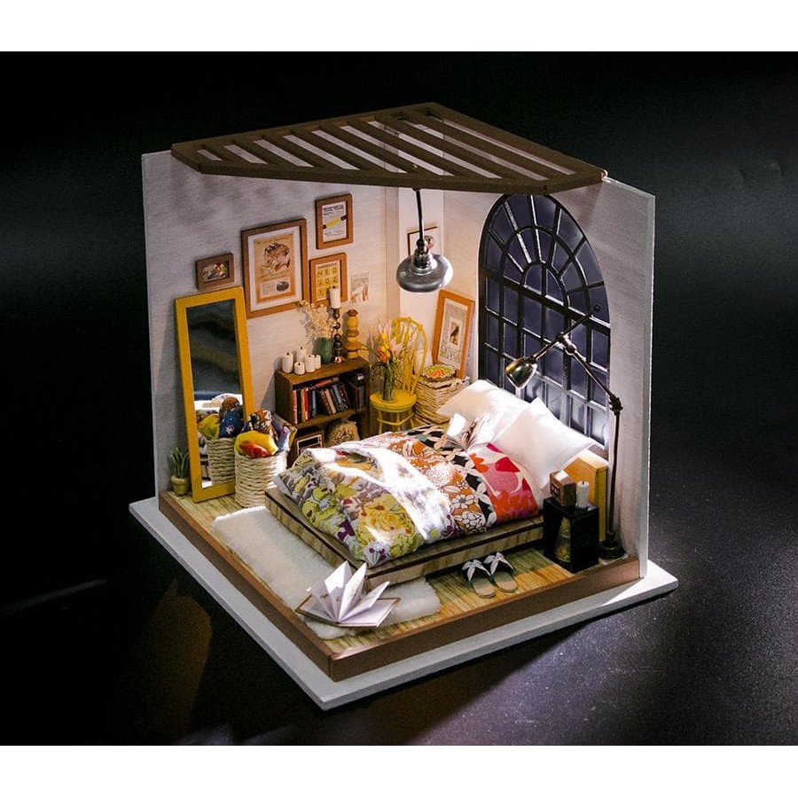 ROLIFE Robotime Diy Dollhouse Kit-Alice'S Dreamy Bedroom Dg107 Hobby Toy Collection