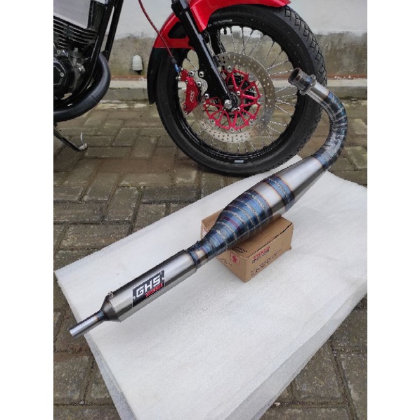 Knalpot RX KING Kolong Python Poles Bakar Super Garing Istimewa Original GHS Racing