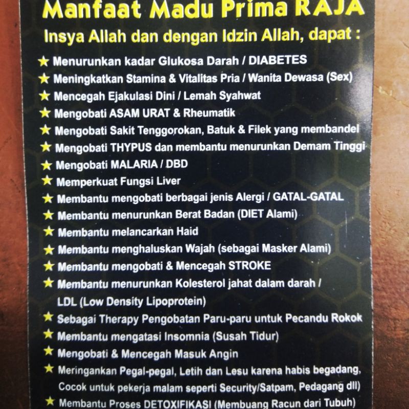 MADU RAJA 500 GRAM - MADU HITAM PAHIT SUPER