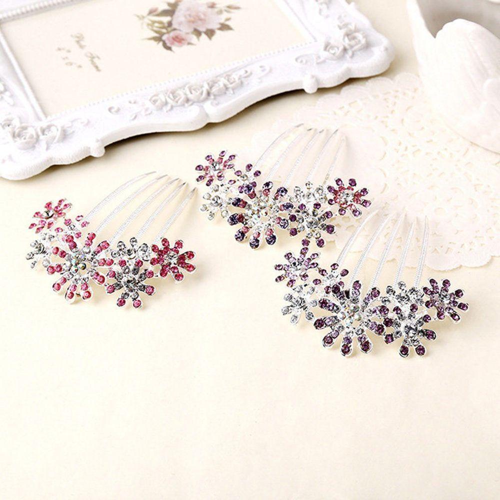 Agustinina Sisir Rambut Aksesoris Hairclip Jepit Rambut Hairwear Wanita Clip Pin Perhiasan Hias Kelopak Bunga