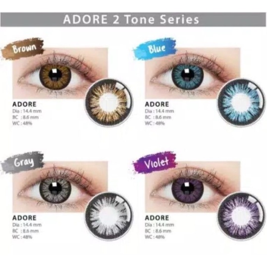 Living Color Adore Minus Tinggi (-3.25 sampai -6.00) + FREE LENS CASE