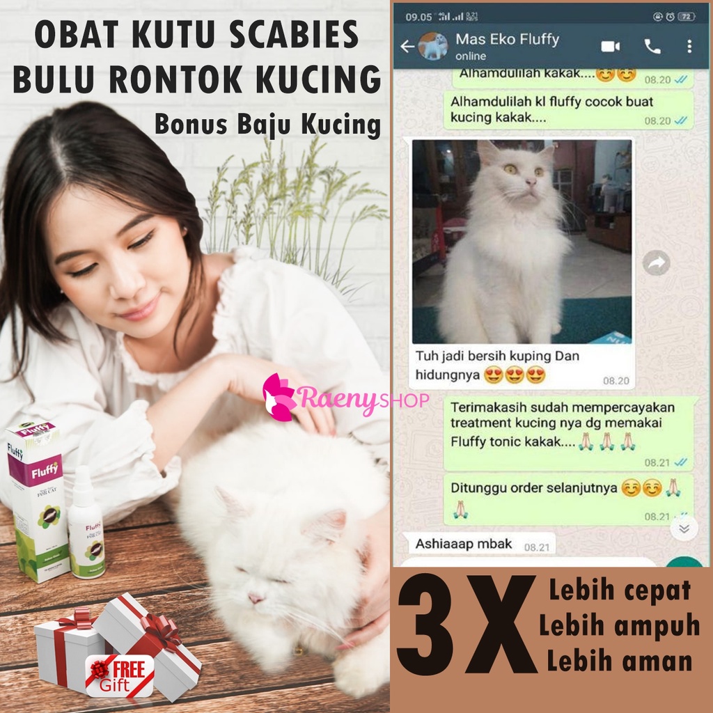 Raeny Shop - OBAT KUTU KUCING PALING AMPUH BASMI KUTU SAMPAI TELURNYA SCABIES BULU RONTOK KUCING PER