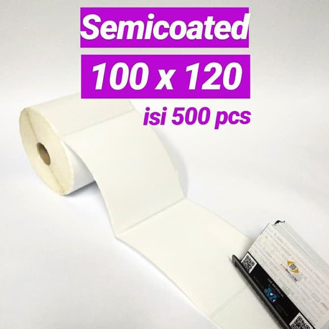 

Buruan Serbu] Label Printer Barcode Semicoated Uk 100 X 120 Mm 10 X 12 Cm Isi 500Pcs