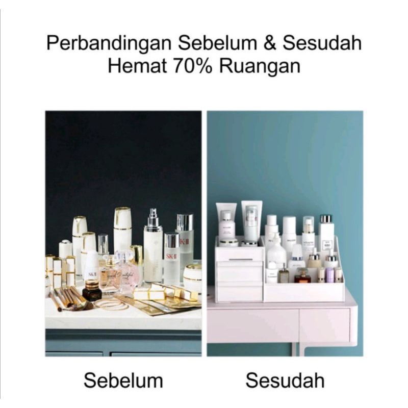 Rak kosmetik make up Rak alat tulis kantor storage PP