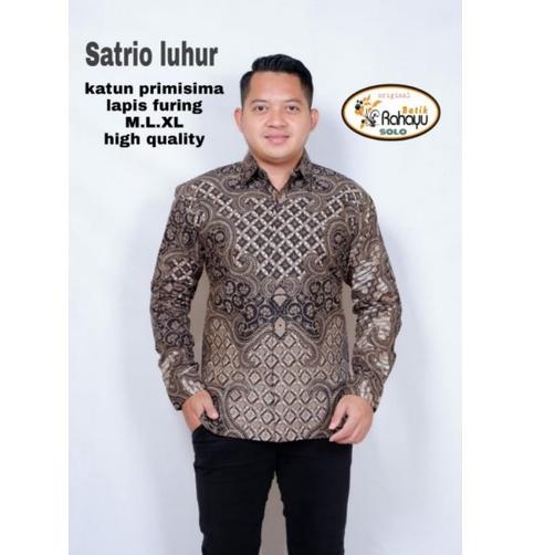 LANGSUNG ATC.. TERBARU BATIK UNGU LILAC Batik Pria Lengan Panjang Reguler Fit Keris Modern Premium B
