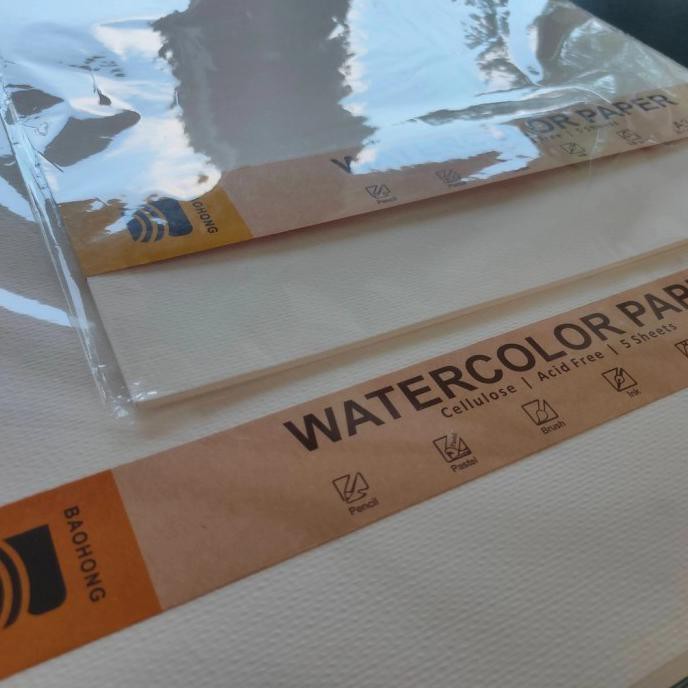 

Cuci Gudang Baohong Watercolor Paper Kertas Cat Air Cellulose 230Gsm A4 / A5 / A6 - A5 Murah