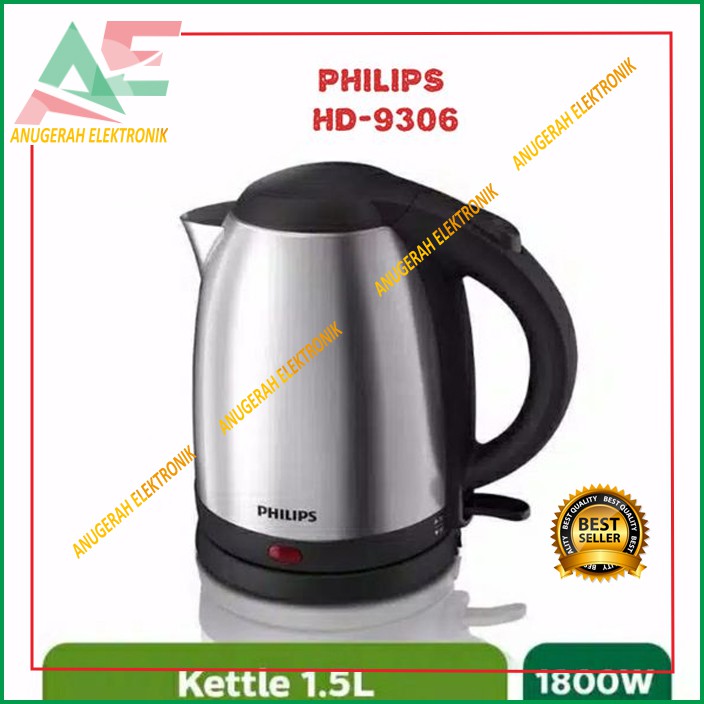 Kettle Listrik 1,5L Philips HD 9306 - teko elektrik HD9306 - pemanas