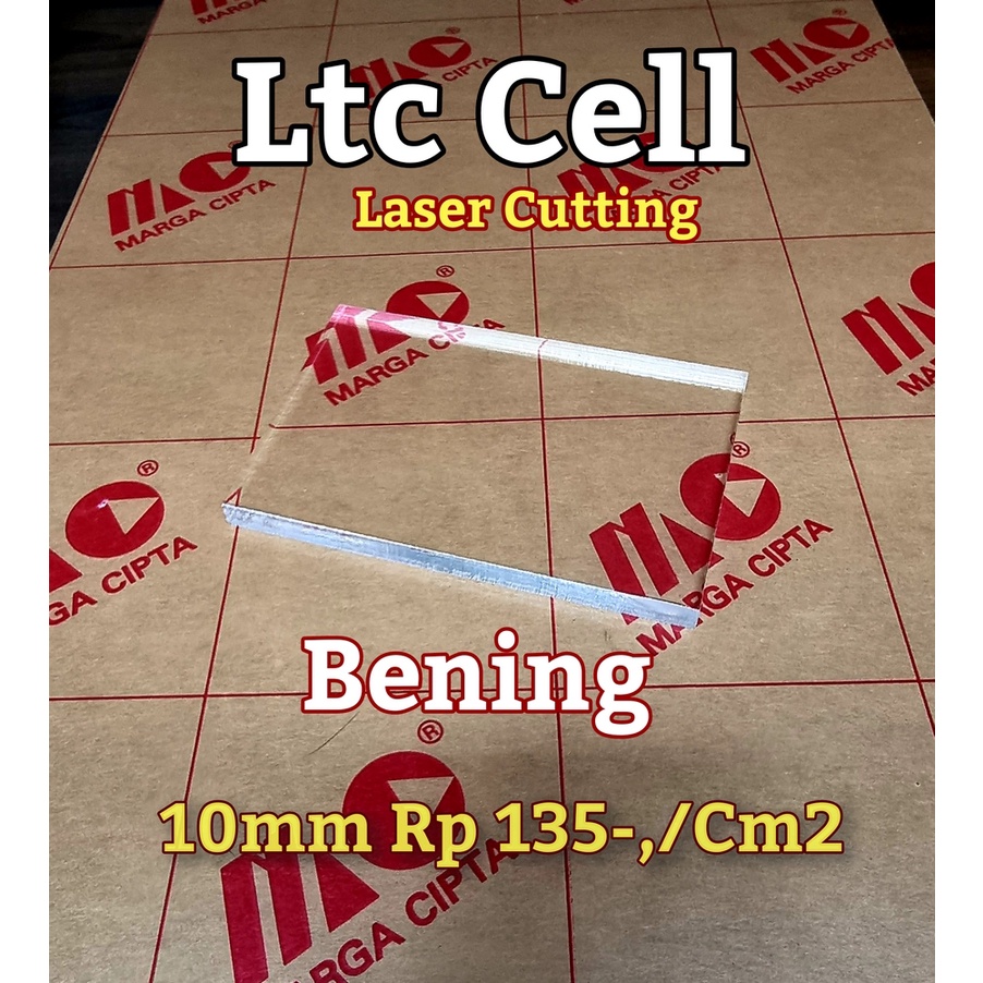 Acrylic Bening Custom 10mm Akrilik 10 mm Lembaran Potong Laser
