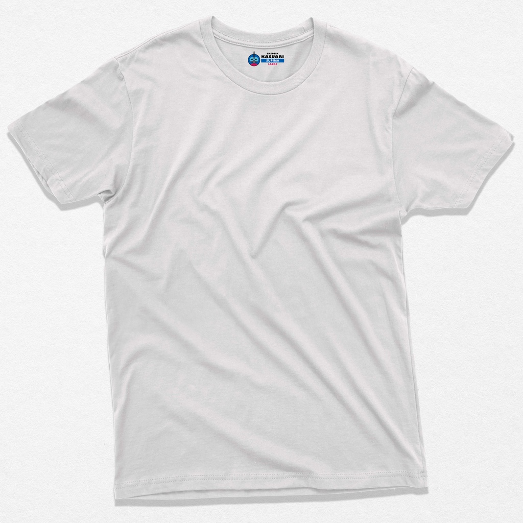 T-Shirt Cotton Supima White / Kaos Polos Premium Katun Supima Putih