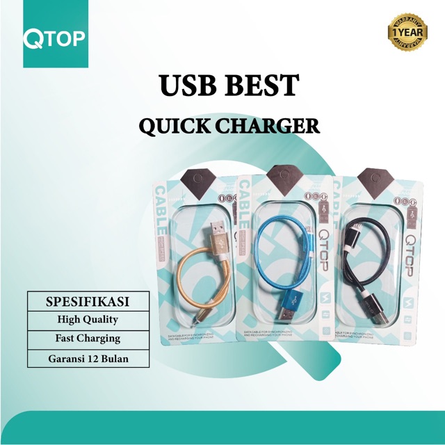 Kabel Power Bank QTOP 30cm Hight Quality