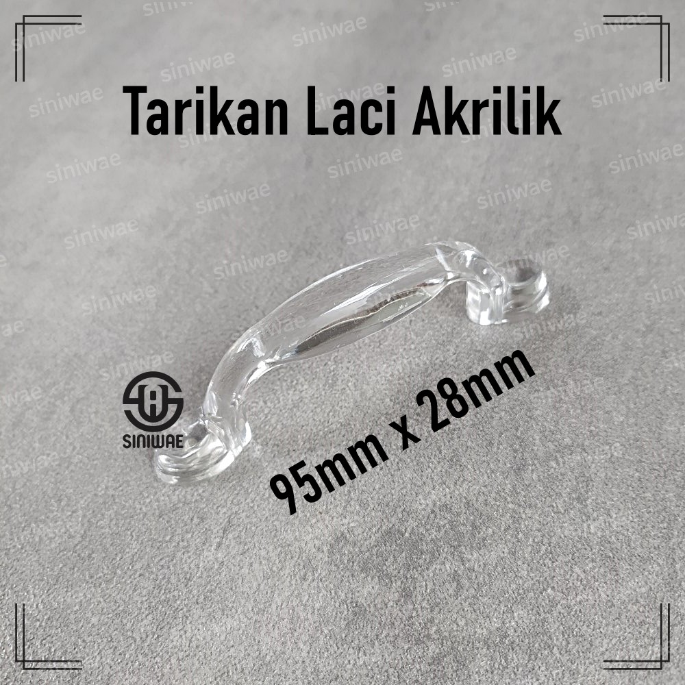 Pegangan Pintu Tarikan Laci Akrilik Handle Box Acrylic Gagang Pintu Transparan