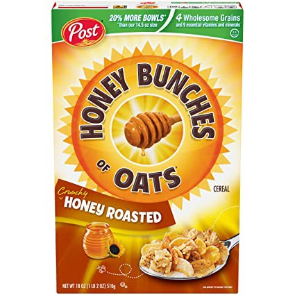 

POST HONEY BNCHS OF OATS CRUNCY HONEY 18OZ