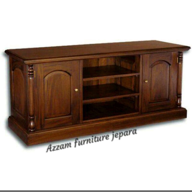 bufet tv jati klasik furniture jepara