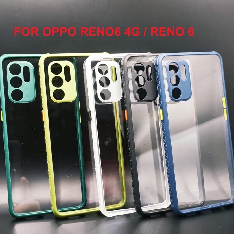 Chuubut Oppo Reno6 4G Reno 6 4G Case Softcase Crystal Color Case Casing Oppo Reno6 4G Reno 6 4G