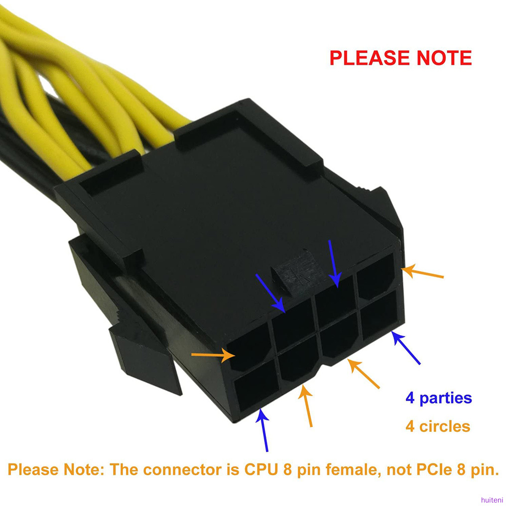Kabel Adapter Pci-E 8pin To 8pin Female Ke Male Untuk Komputer