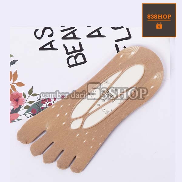 Kaos Kaki Tipis Wanita Invisible 5 Jari Hidden Finger Socks Anti Slip