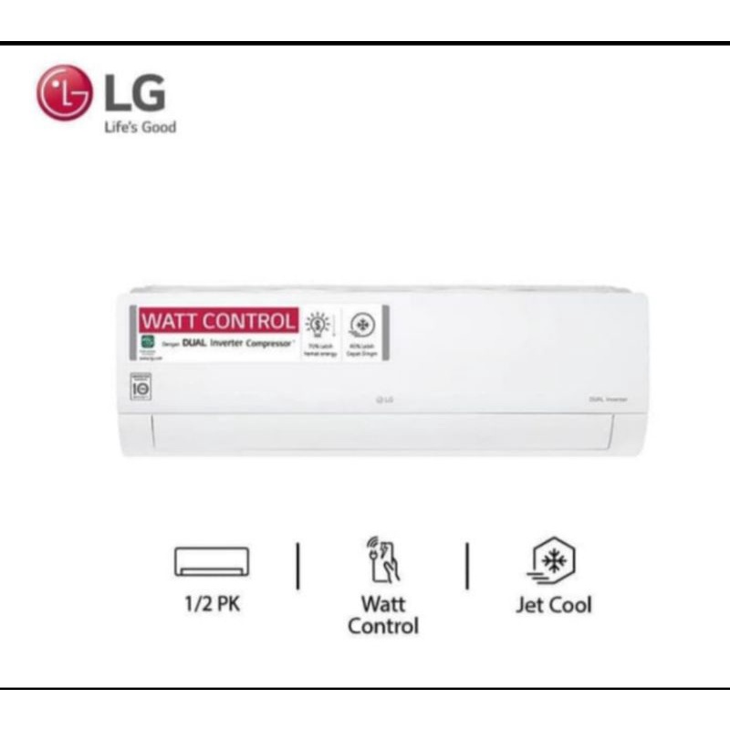 AC LG 1/2 PK T06EV4 DUAL COOL ECO INVERTER + INSTALASI PEMASANGAN