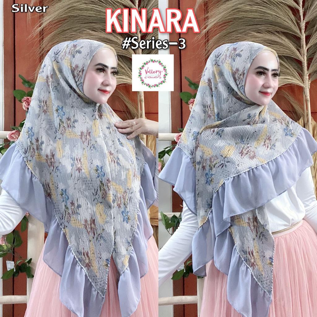 Jilbab Segiempat Segi Empat Square Kinara Plisket Ori Vallery Hijab-KINARA 3 - ABU MUDA