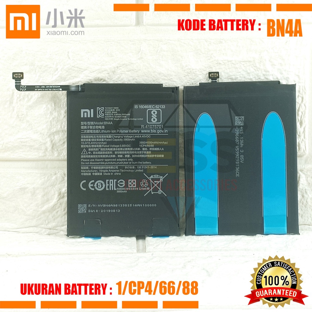 Baterai Battery Original XIAOMI BN4A &amp; BN-4A For Type REDMI NOTE 7 / M1901F7C / M1901F7G &amp; REDMI NOTE 7 PRO / M1901F7BE