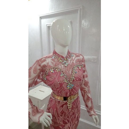 gaun pengantin dusty pink