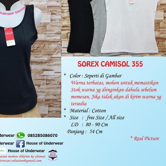 Sorex Tanktop Camisol Wanita Srx 355 Free Size Shopee Indonesia