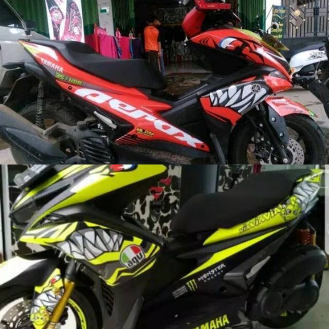 Stiker Motor Aerox 155 Variasi Yamaha Decal Striping Lis List