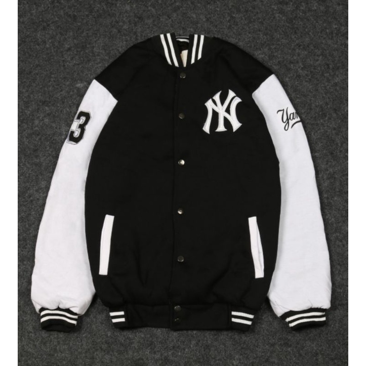 Jaket Varsity MLB Newyork Yankees 03 Hitam Putih