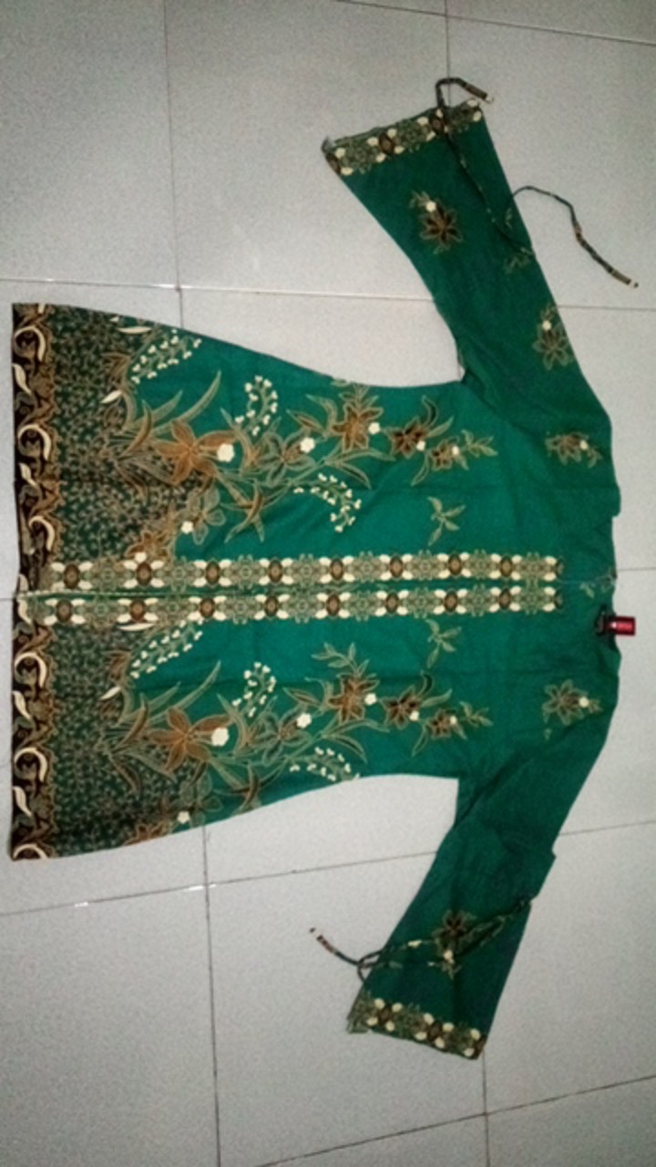 Tunik Batik Ilalang Hijau Merah Biru Baju Atasan  Batik Jumbo