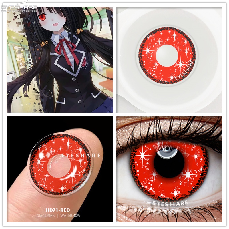 soflen model terbaru 2023 Softlens EYESHARE 14.5mm NORMAL Softlens Anime Fashion Kartun Naruto Shizuku Halloween Import Premium Big Eyes/Karnaval Soflens Crazy Kosplay - Gratis Lenscase